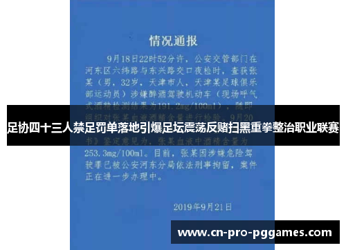 足协四十三人禁足罚单落地引爆足坛震荡反赌扫黑重拳整治职业联赛